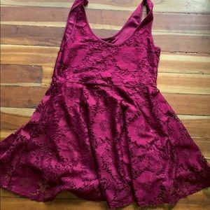 Berry lace dress